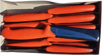 10stk Giesser Premium-line Utbeinings-kniv - 13cm. Rød - 20% rabatt!