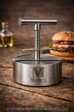 Fjærbelastet Hamburgerpresse - Ø 125mm. Bestselger!
